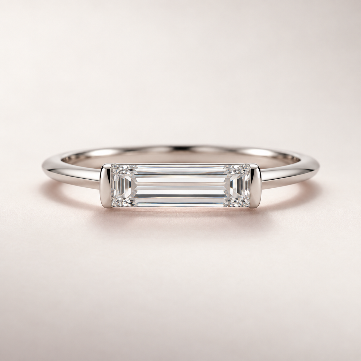 The Lunemere East-West Baguette Natural Diamond Ring