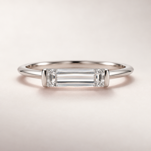 The Lunemere East-West Baguette Natural Diamond Ring